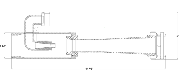 Changeable Strainer TurboDraft Unit exterior dimensions