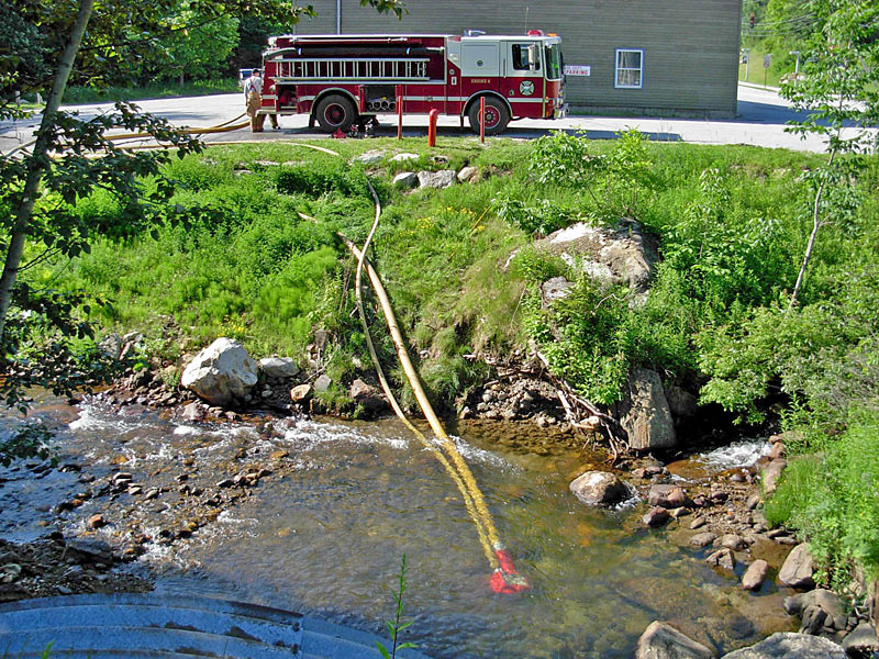 Standard TurboDraft used as a dry hydrant with 20 foot lift